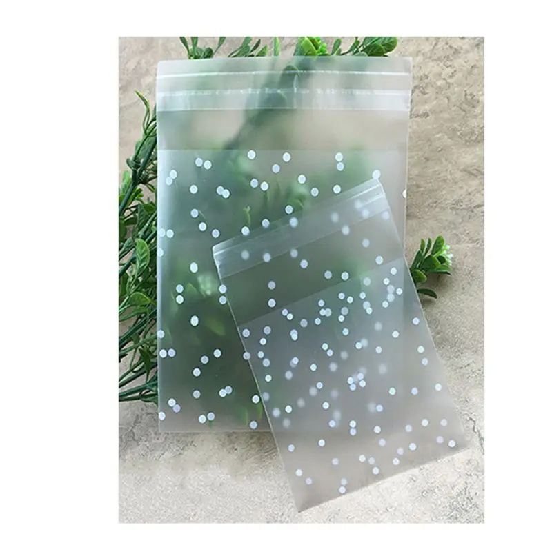 

100 PCS Lovely Cute Bowknot Self Adhesive Cookie Bakery Candy Biscuit Roasting Treat Gift DIY Plastic Bag 10cmx10cm