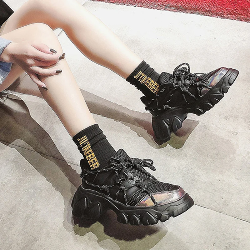 2020 сезон весна-осень женская повседневная обувь на шнуровке удобная платформе