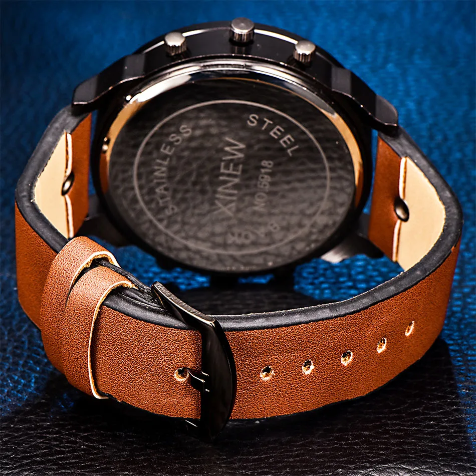 Мужские настольные кварцевые часы Xinew с большим циферблатом мужские спортивные
