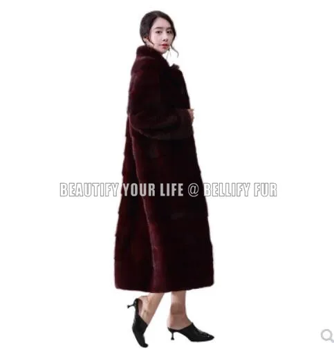 Brand Famous Ladies Luxury fashion long mink fur coat 100/100 real imported sable outerwear | Женская одежда