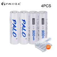 palo 900mah 3 7v 14500 rechargeable battery 14500 aa lithium li ion batteries cell for led flashlight headlamps torch mouse toys
