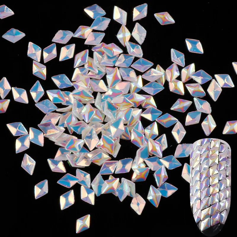 1 баночка Ромб блестящие украшения для ногтей подвески хлопья 3d блестки Алмазные