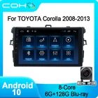 COHO для Toyota Corolla E140150 2007-2012 автомобильный мультимедийный плеер стерео радио Android 10 6 + 128G Octa Core