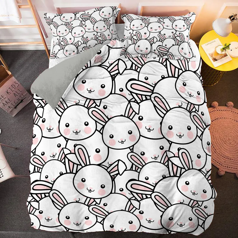 Модный комплект постельного белья с мультяшным 3D принтом на Пасху Детский