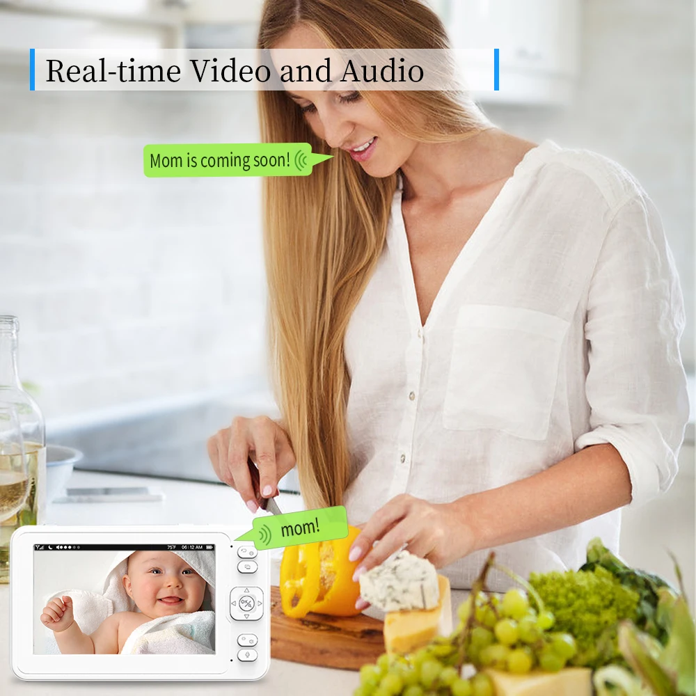 Радионяня с камерой беспроводная 2 4 ГГц музыка электронная камера наблюдения