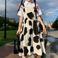 womens kawaii cow print dress lolita milk cute sundress japanese harajuku style cute kawaii lolita dress outfit mori girl