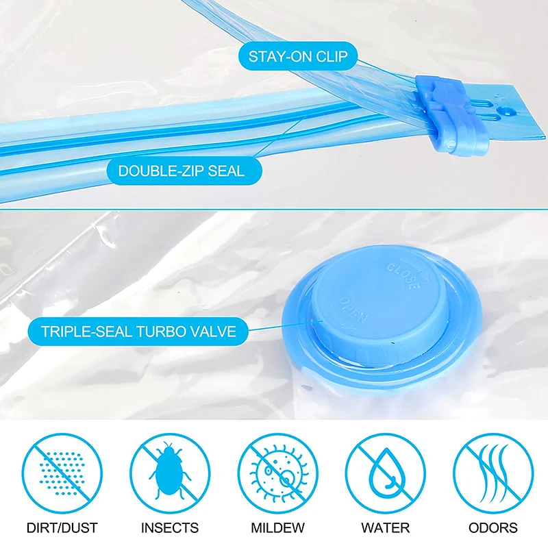 Вакуумный мешок для хранения Домашний Органайзер с бесплатным насосом складной