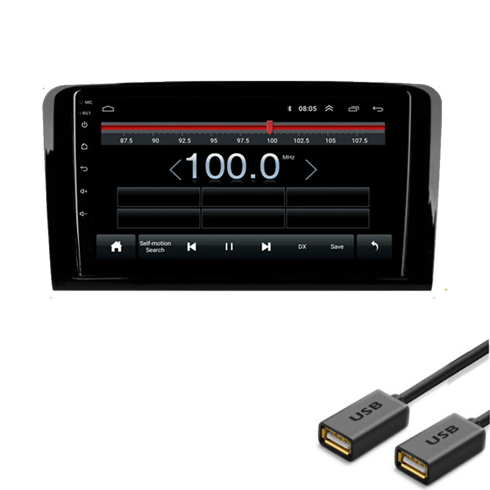 Автомобильный DVD-плеер R-way на Android для Mercedes-Benz M-Class W164 GL-Class X164 GL320 ML280 2 ГБ + 32