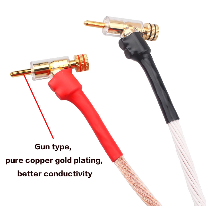 Высококлассный Hi Fi кабель для динамика U образная и позолоченная лопата с
