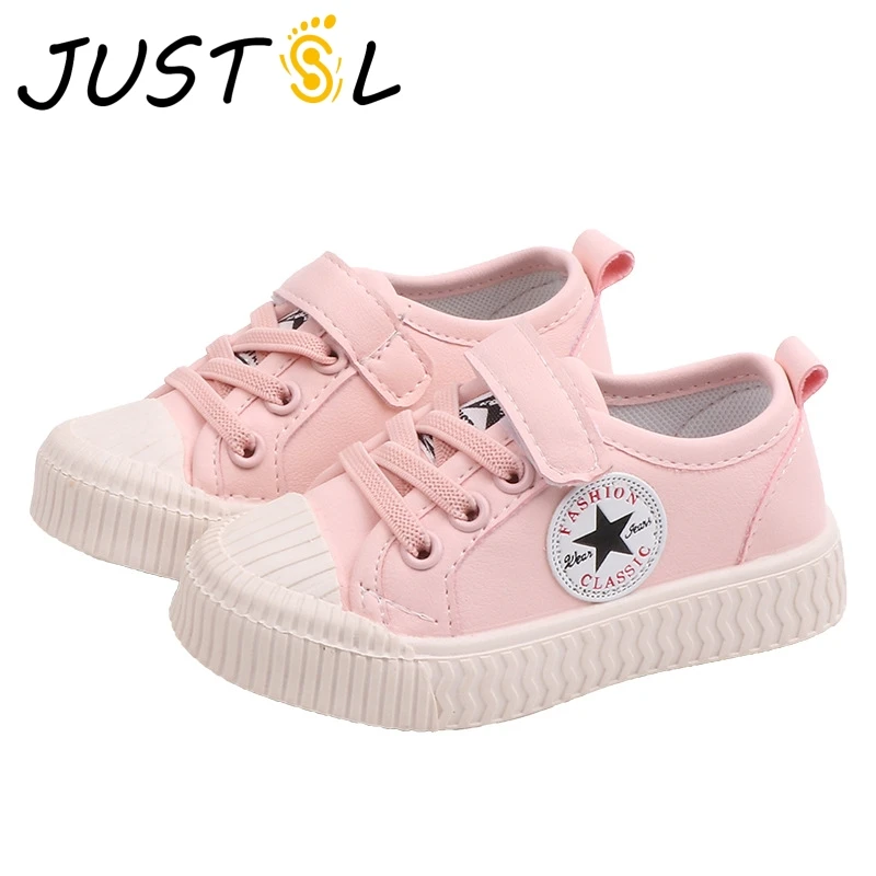 JUSTSL Autumn Girls Boys Wild Canvas Shoes Kids Breathable Student Children Plate Fashion Sneakers | Детская одежда и обувь