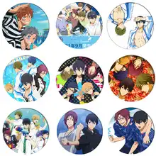 Аниме Free!Iwatobi значок косплея брошь Тачибана Макото значки на булавке для одежды рюкзаков детский
