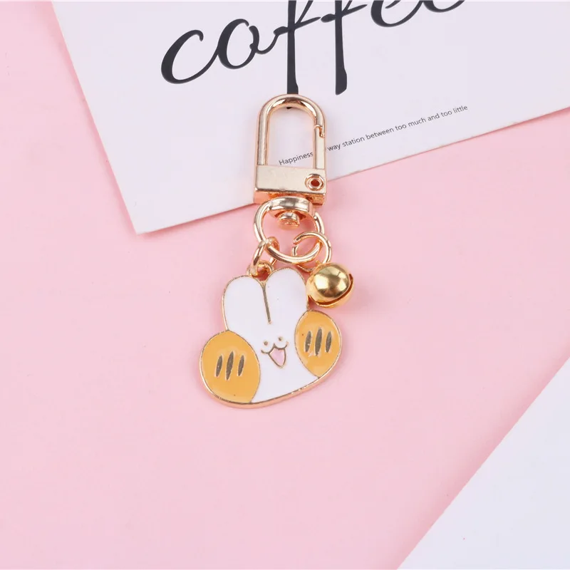 Брелоки в Корейском стиле с кроликом щенком медведем металлический чехол для