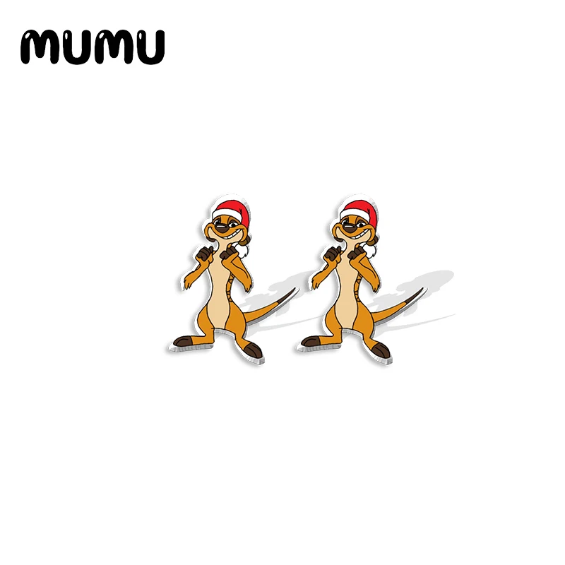 2021 новые рождественские серьги-гвоздики в виде короля льва Simba Nala Timon эпоксидные