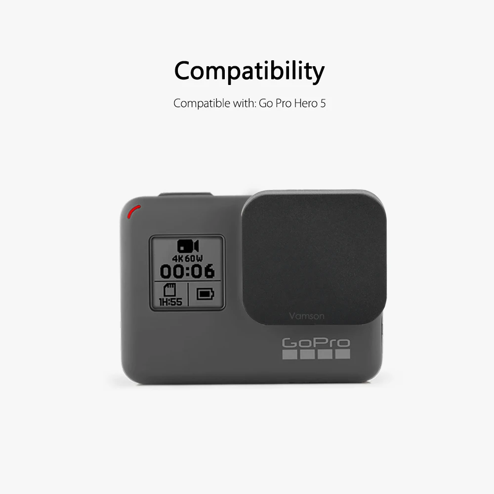 Защитный чехол Vamson для Gopro Hero 7 Black 6 5 защитный объектива аксессуары черная крышка