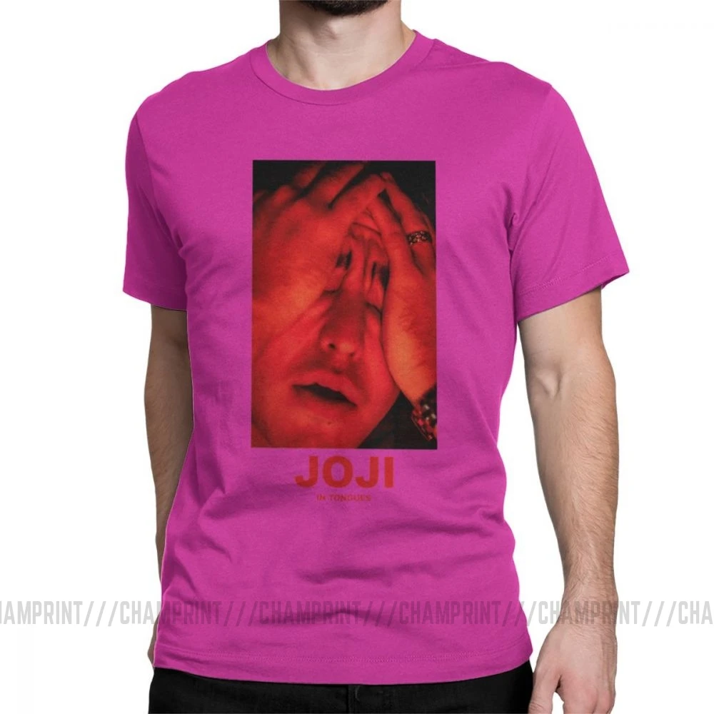 Мужская футболка Joji, грязный Франк, розовый Guy Meme, японский Ютуб, хлопок, безумные футболки с коротким рукавом, летняя футболка - Цвет: Фуксия