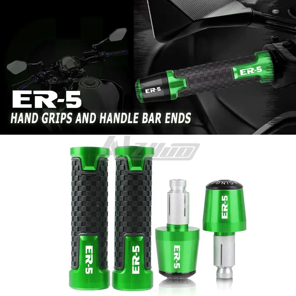 

Motorcycle For KAWASAKI ER5 ER-5 ER 5 1996-2007 1997 1998 1999 2000 2001 02 7/8 " 22mm handle grips handlebar Handle Bar End Cap