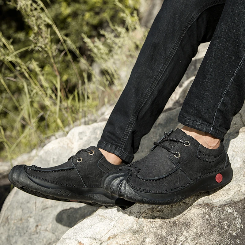 

Genuine Leather Fashion Men Shoes lace up breathable Handmade Autumn Brand High Quality Men oxfords Flats Shoes for men
