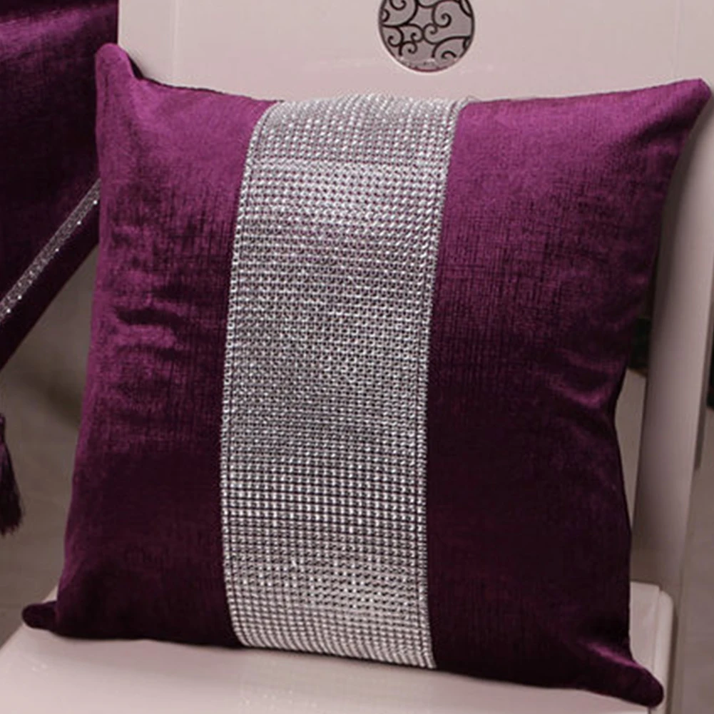 

Hotel Patckwork Living Room With Zipper Sofa Decoration Office Home Soft Square Backrest Case Textiles Pillow Cover Flannel