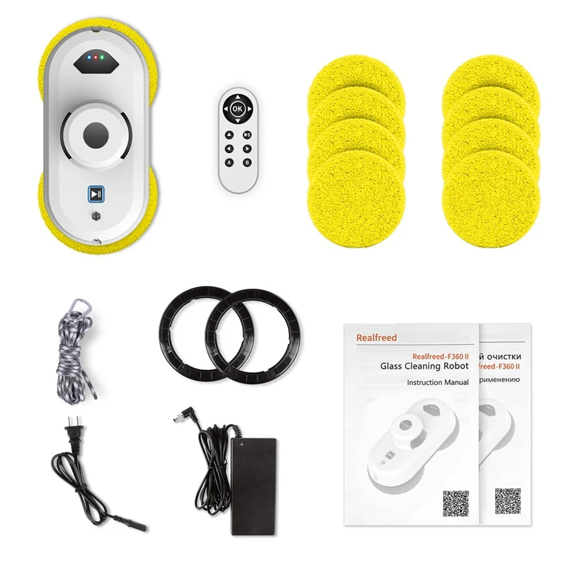 EVENPACE F360 Robot Window Cleaner Fully Automatic Smart Appliances Housekeeping 2.4G Remote Control |