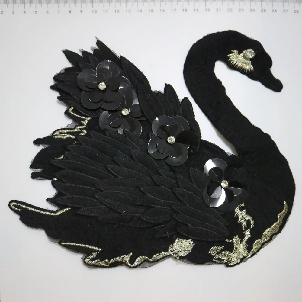 1 шт. 3D большой птицы ручной работы нашивки со стразами и бисером для одежды DIY