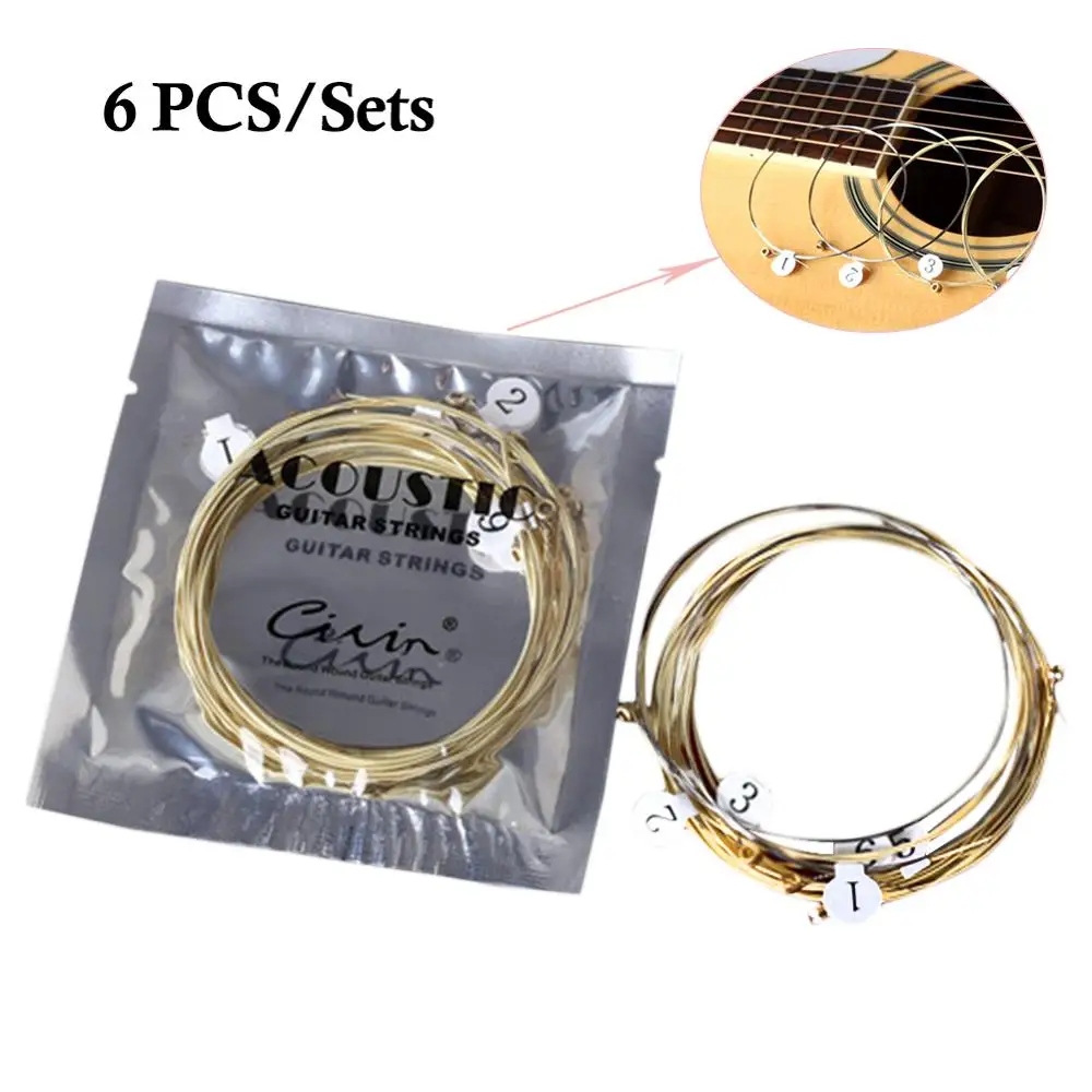 6 шт./компл. универсальная Акустическая гитара из латуни с шестигранной головкой