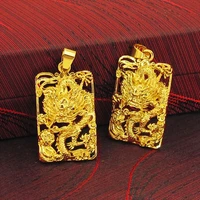 hollow dragon men pendant chain yellow gold filled female fashion jewelry gift