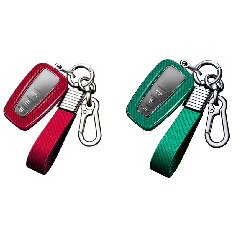

Чехол для ключа, чехол для ключа без ключа с лентой в подарочной коробке для Toyota RAV4 Camry Prius Corolla 2017-2020