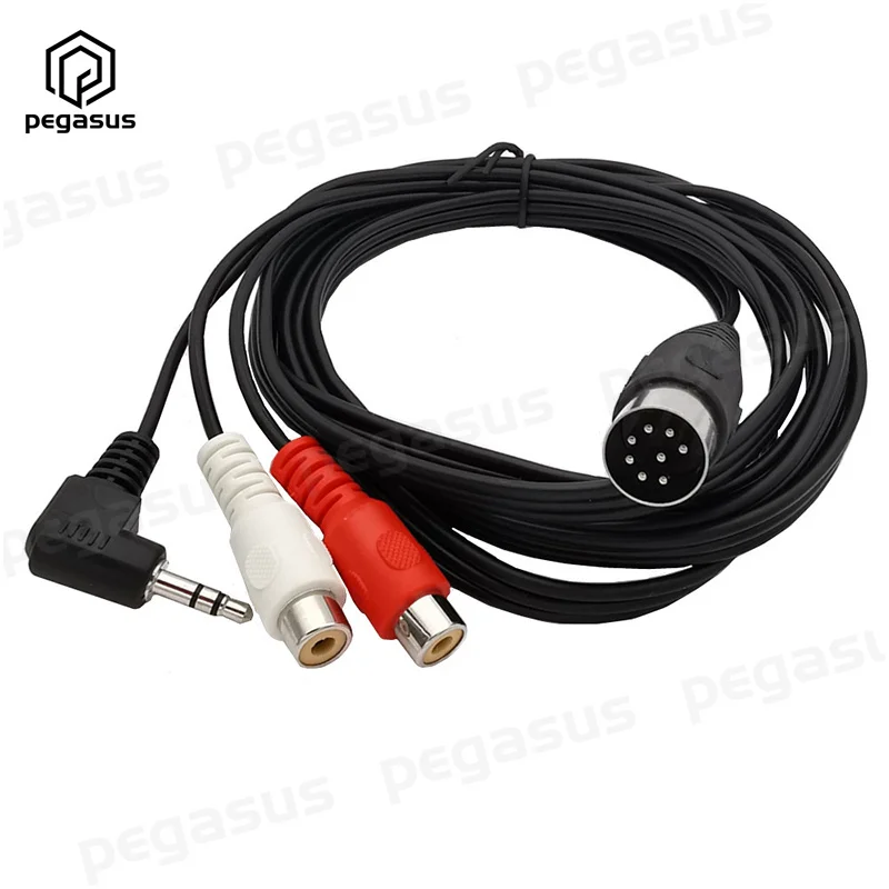 3-полюсный аудиокабель с разъемом 1 8 метра разъем 8-Pin 2RCA + DC 3 5 мм угол 90 градусов
