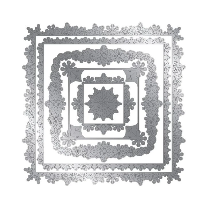 

SNOWFLAKE FRAMES Metal Craft Cutting Dies For Diy Scrapbooking Paper Stencil Diary Decoration Handmade Manual 2021 Embossing New