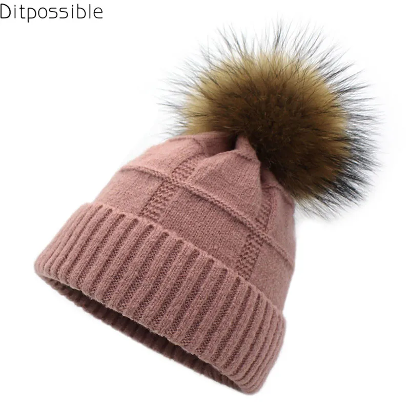 Новые женские зимние шапки ditвозможно шапка из натурального меха шерстяные