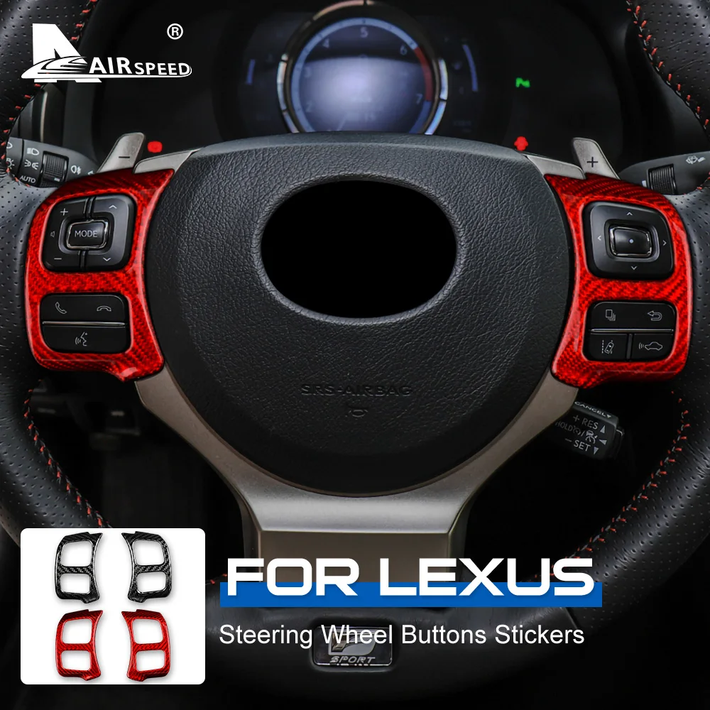 AIRSPEED 2 шт. аксессуары для LEXUS NX IS RC жесткий стикер из настоящего углеродного