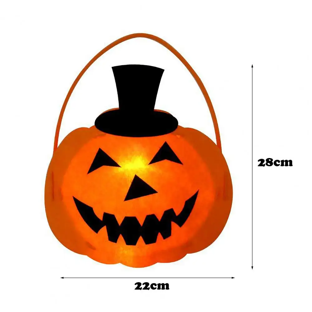 Juego de linterna de calabaza artesanal para ni&ntilde;os, luz de doble cara, efecto de iluminaci&oacute;n, hebilla de dise&ntilde;o, linterna de calabaza para Halloween, Kit para manualidades, 1 Set-5