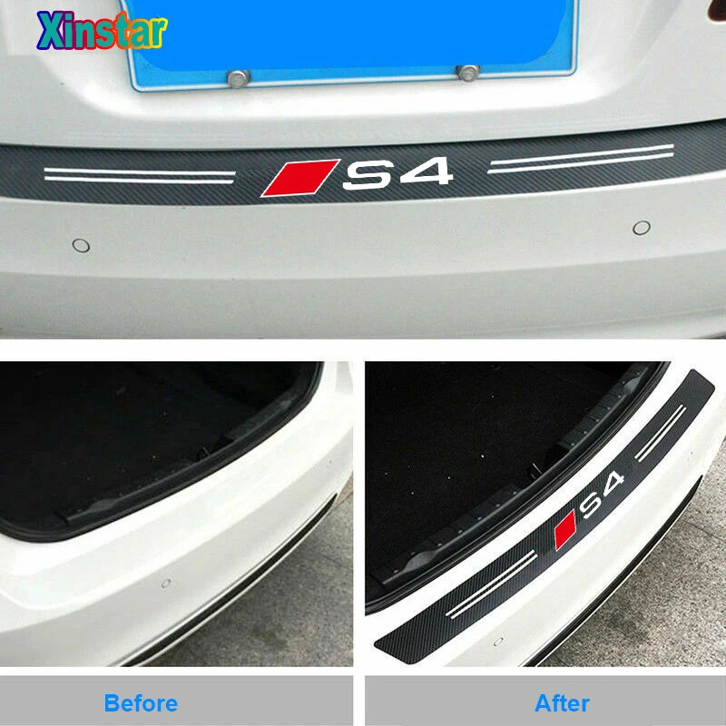 

Carbon fiber Car Bumper Sticker For audi SLINE A1 S1 S3 8X A3 A4 B5 B6 B7 B8 B9 A5 A6 A7 C7 C6 C5 A8 D3 D4 8R q3 q5 TTS
