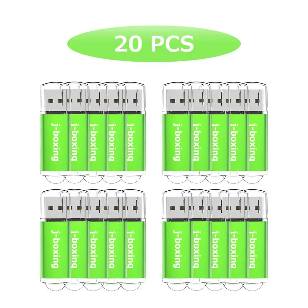 J-boxing 20 шт./лот USB флеш-накопитель, полная емкость, прямоугольная флеш-ручка, флеш-накопитель, карта памяти для ПК, ноутбука, планшета, Mac 64 МБ-32 Гб