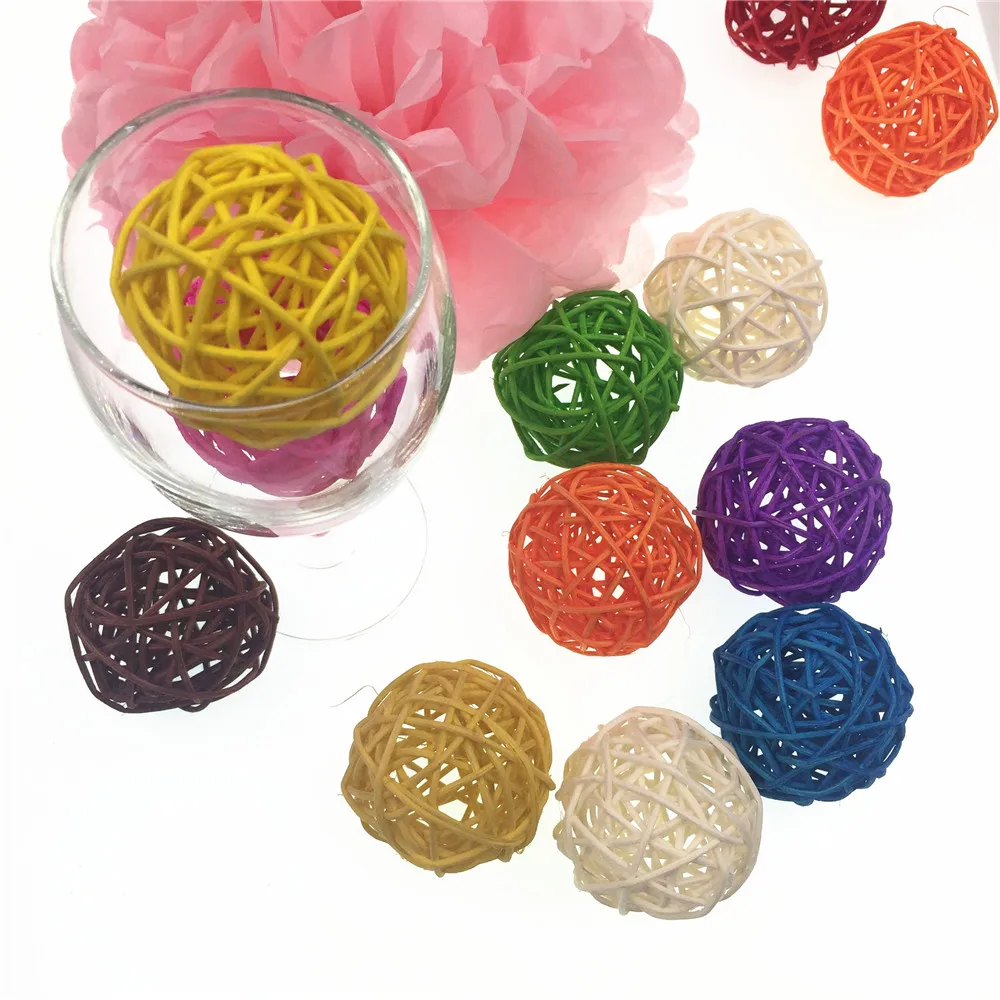 3 см Смешанные цвета свадебные декоративные Ротанговые шары ИД Мубарак