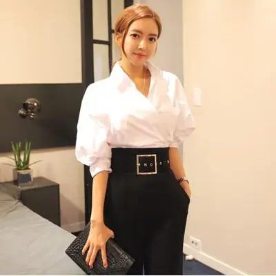 Этнические 2020 женские осенние элегантные блузки с рукавом летучая мышь белые