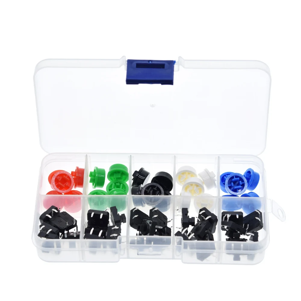 25 шт. Тактильный кнопочный переключатель мгновенного Размер: 12*12*7 3 мини