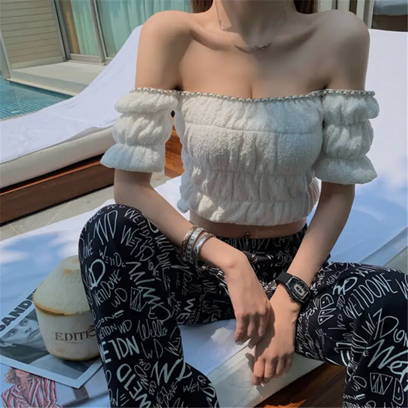 

Letter graffiti wide leg pants women's high waist in spring and summer shows thin personality and fashion