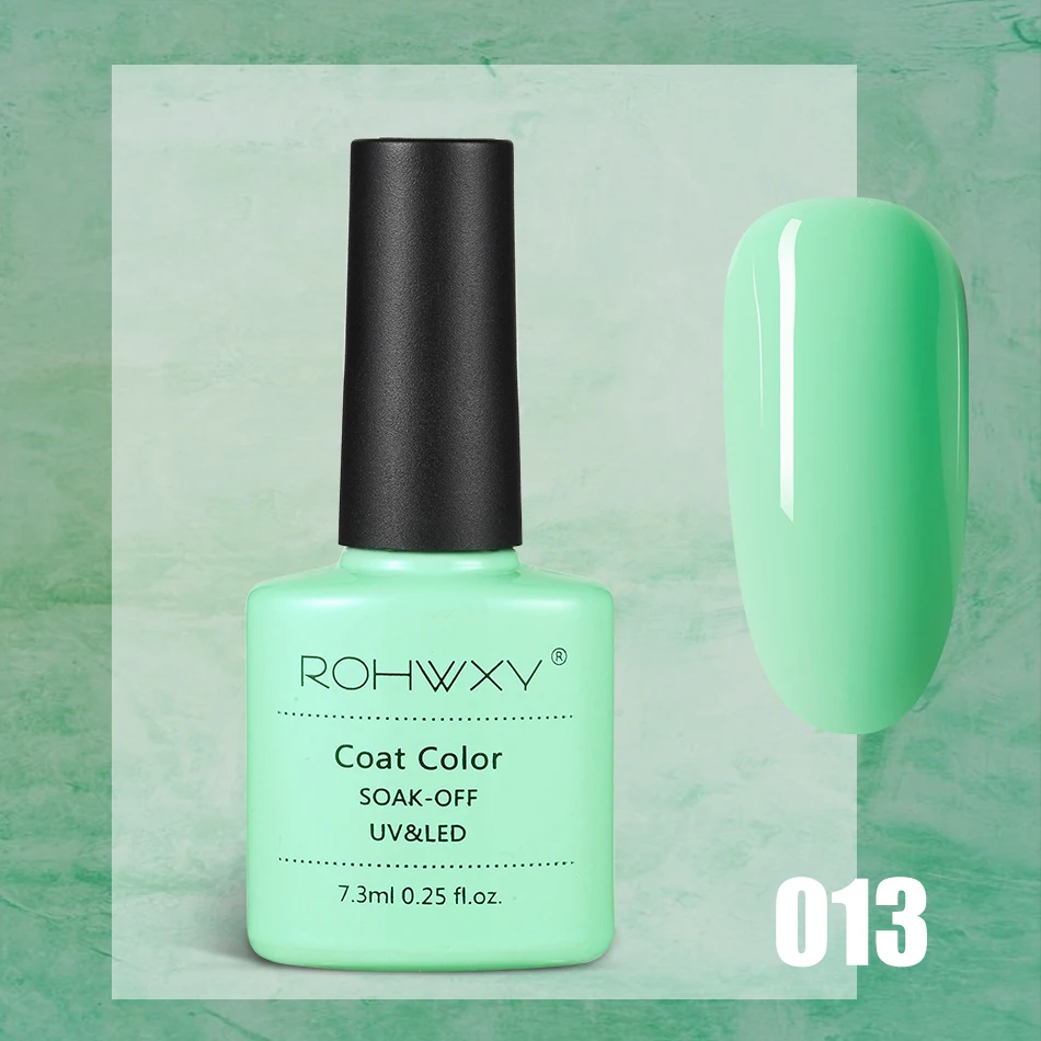 ROHWXY УФ-гель для ногтей Гибридный лак для замачивания ногтей полуперманентный верхний Базовый лак для ногтей все для маникюра Гель-лак - Цвет: A013