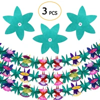 multicolor tropical paper tissue garland flower banner for hawaiian party supply