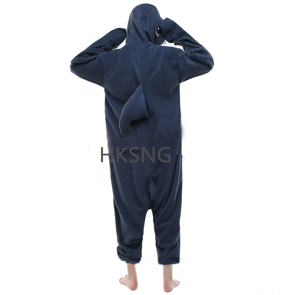 HKSNG Новый взрослый серый костюм акулы кигуруми флис мультфильм пижамы животных