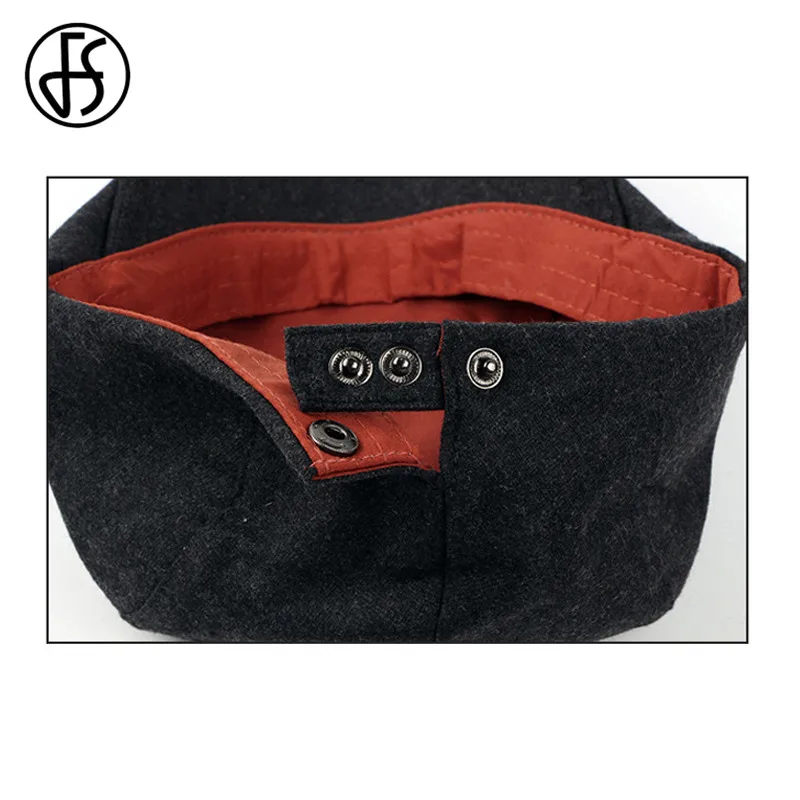 Модные хлопковые черные береты FS винтажные шапки на осень и зиму для мужчин