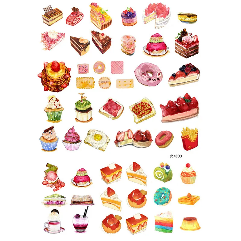 1 лист милый напиток стикер для канцелярских товаров Kawaii Foods Декор стикер пуля журнал стикер для детей Diy Скрапбукинг дневник альбом