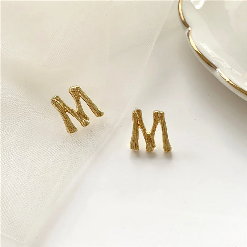 Корейские простые Эффектные серьги золотые серьги-гвоздики для женщин