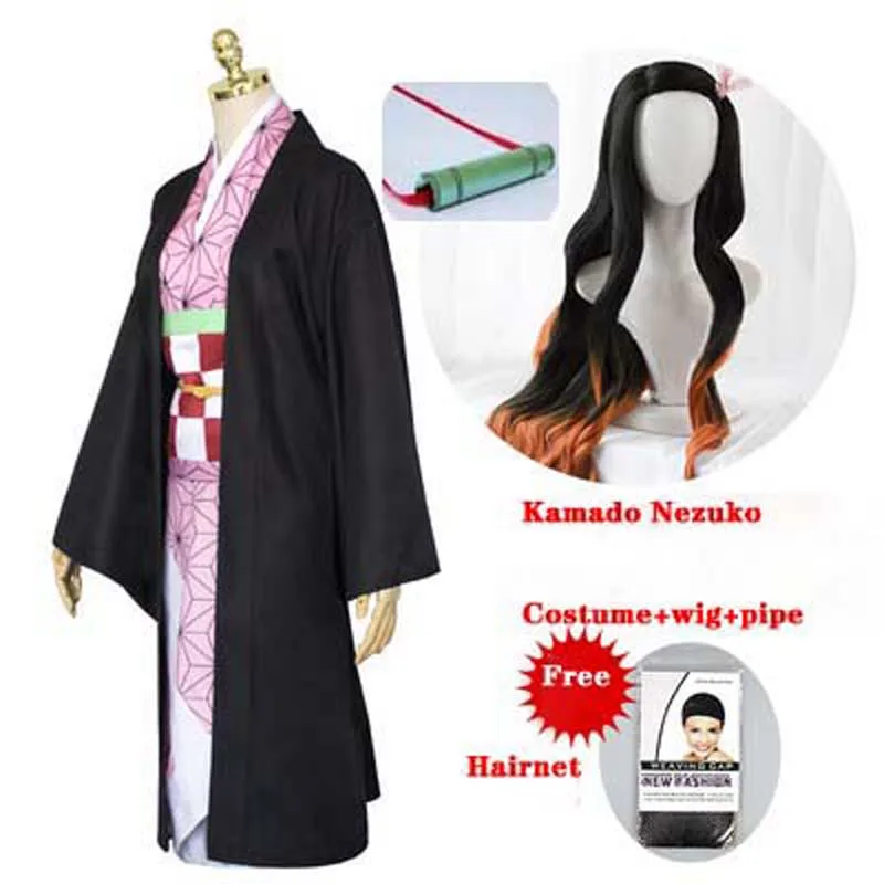 Новый аниме демон убийца Kimetsu без Yaiba Косплэй костюм камадо Nezuko Хэллоуин