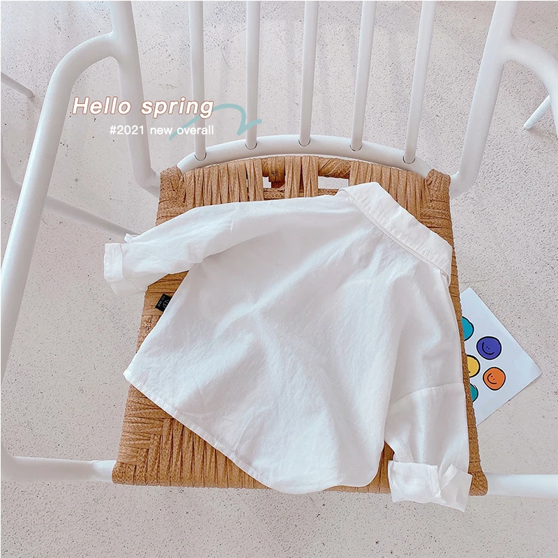 Disney с принтом из мультфильма для маленьких мальчиков девочек белая рубашка