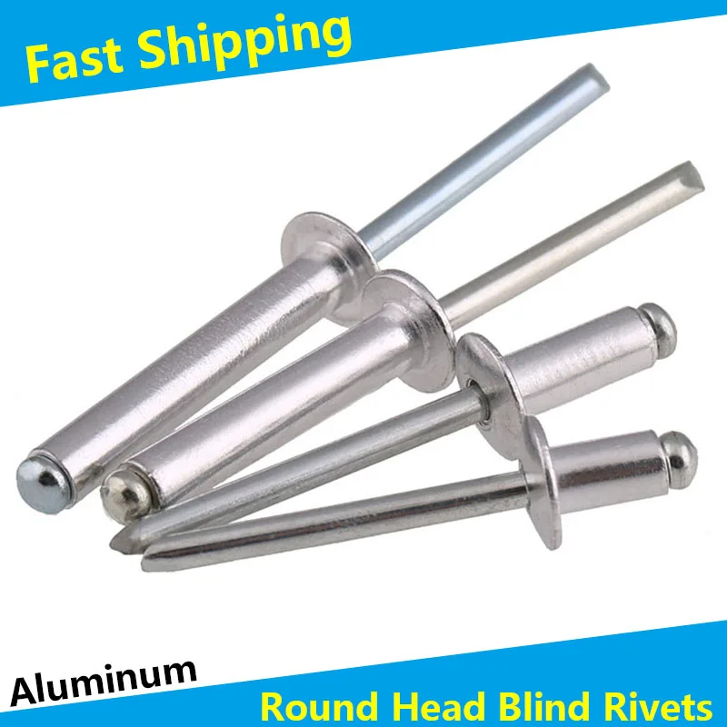 

Aluminium Dome Round Head Pop Open Hollow Pull Blind Rivets Bolt Dropper Self-plugging Rivet Decoration Nail Rebite