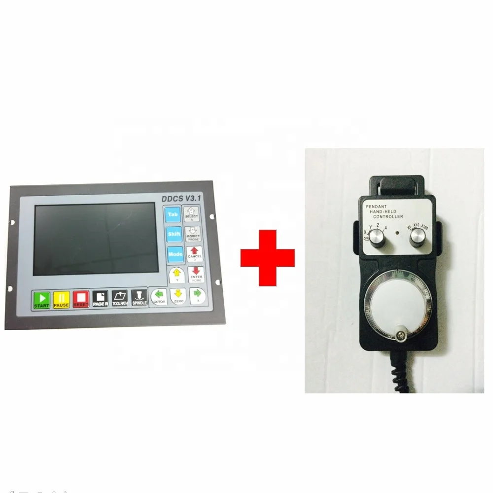 

3 Axis CNC Controller 5'' LCD Screen 500Khz G Code with Handwheel Replace Mach3 USB Motion Controller for CNC Router