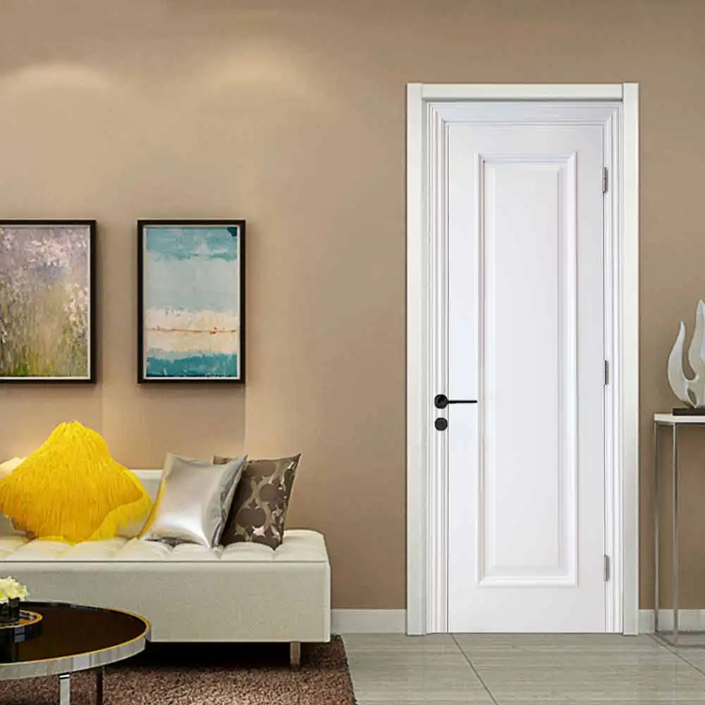 

Charm set creative environmental protection 3D white painted wooden door stickers refurbished self-adhesive bedroom wall sticker