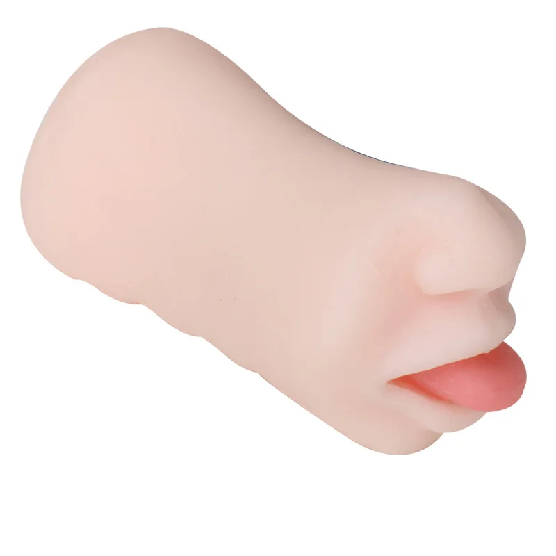 Мужской мастурбатор кукла для интима оральный рот горло язык силикагель